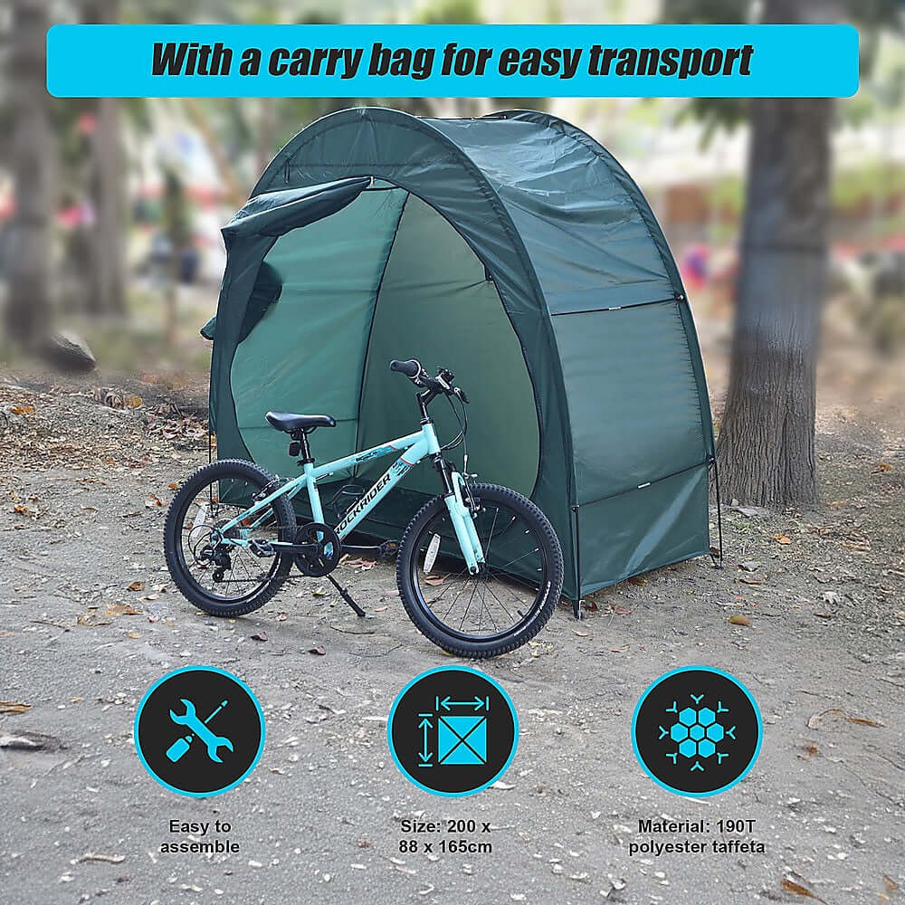 NNEDSZ Bicycle Shelter Outdoor Bike Cave Garden Bike Storage Shed Tent Travel-4