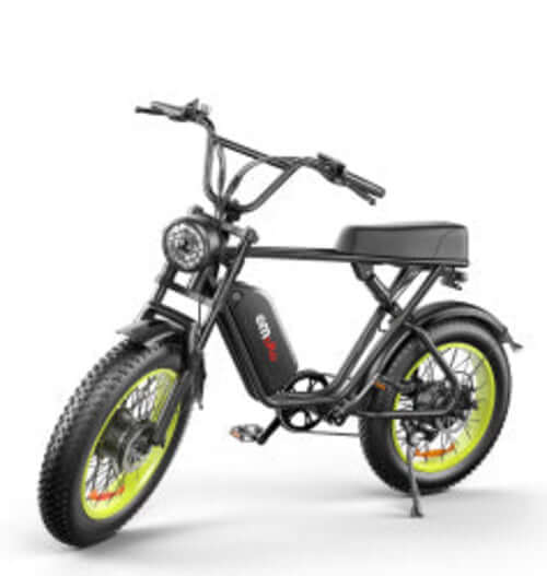 C91 Dual Drive Electric Power Bike with stylish design and vibrant wheels for urban commuting.