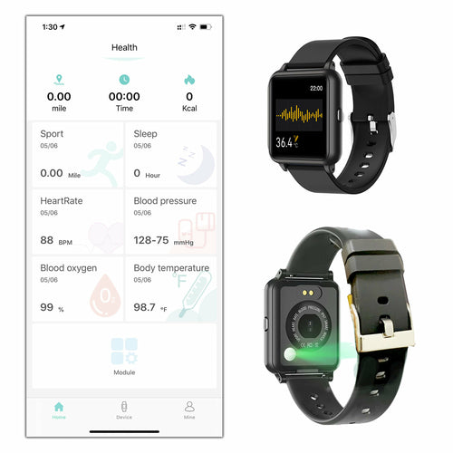 OXITEMP Smart Watch With Oximeter Thermometer & Pulse Monitor