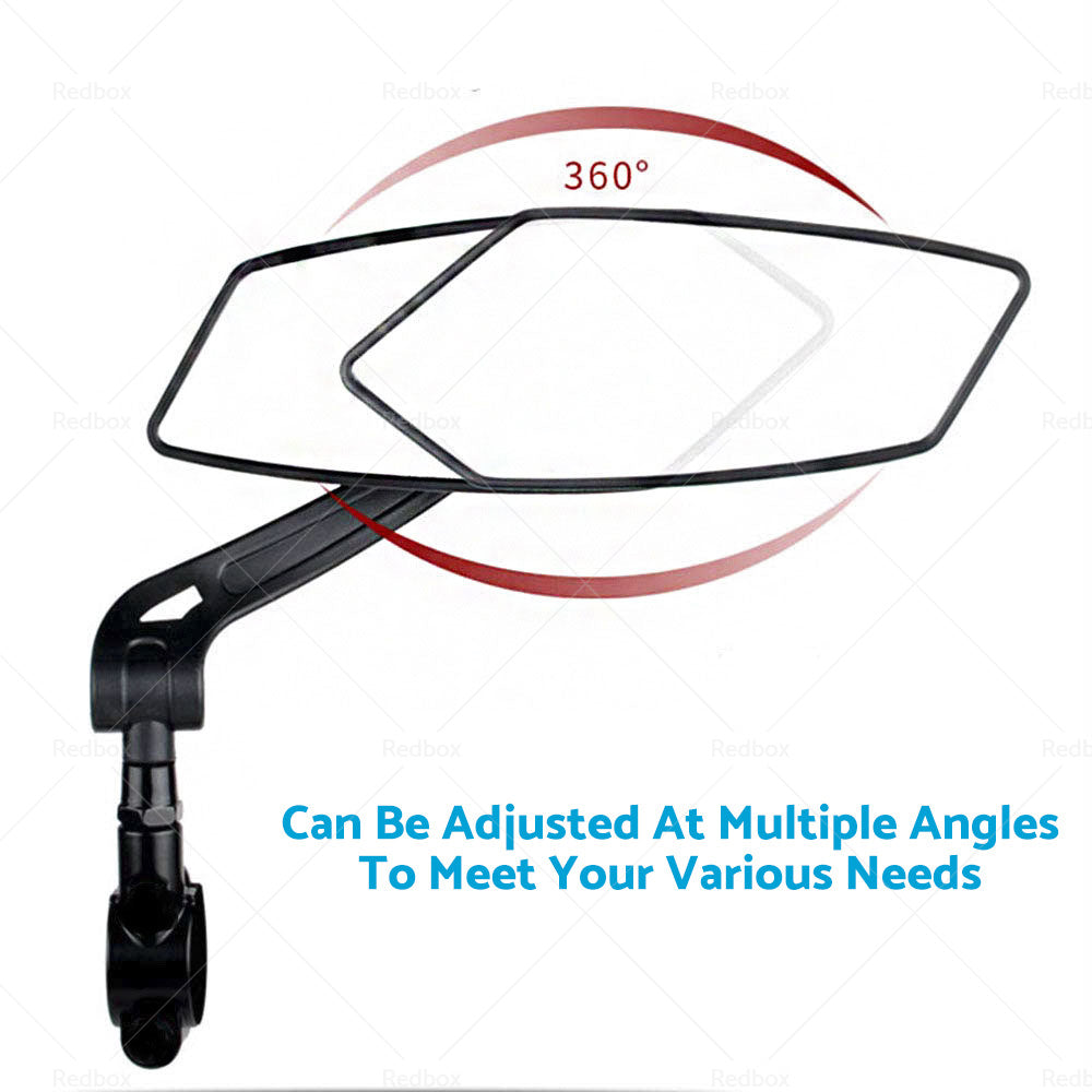 Bicycle Handlebar Rearview Mirrors Rectangle Back Mirror Suitable For Bike & Cycle-4