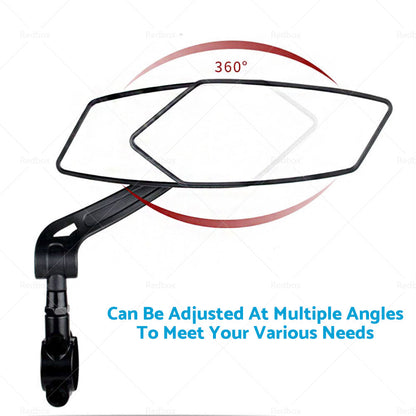 Bicycle Handlebar Rearview Mirrors Rectangle Back Mirror Suitable For Bike & Cycle-4