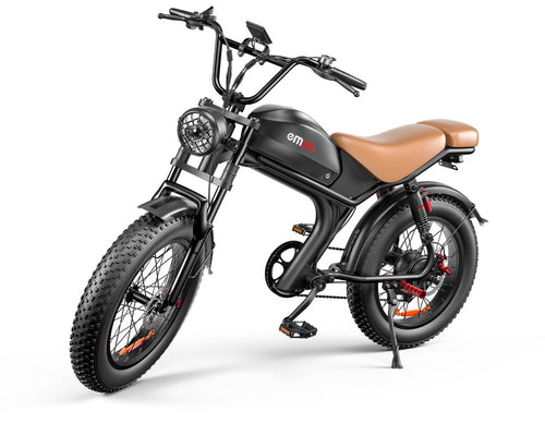 eMoto C93™ retro-style electric bike with fat tires and vintage design.