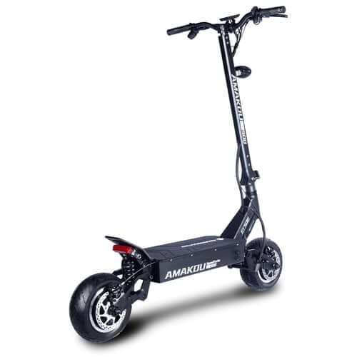 RoadMaster™ dual motor folding electric scooter with 11-inch tires, sleek design and powerful dual motors for speed.