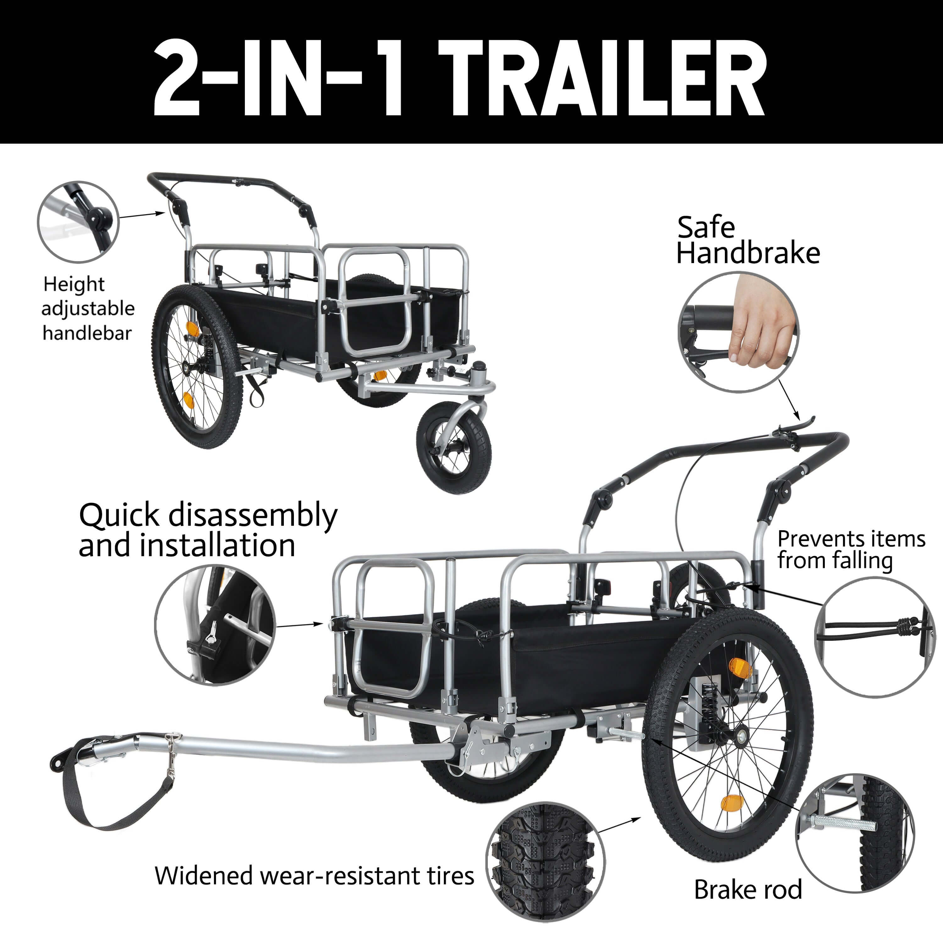 Heavy Duty Bike Cargo Trailer