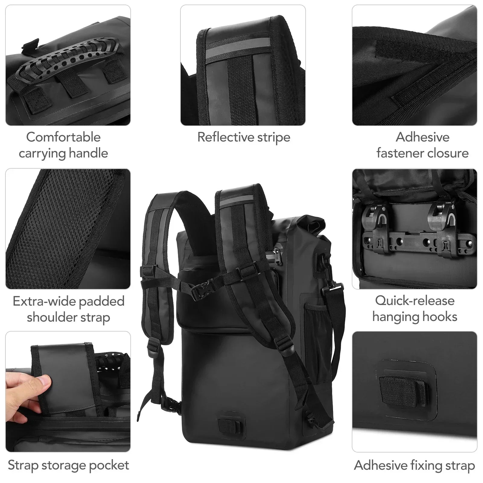 Outdoor Waterproof Bike Bag 3-in-1 MTB Bicycle Rear Rack-4