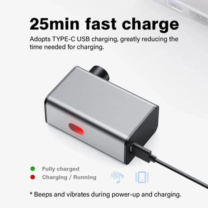 NNEOBA A3 Mini Electric Bicycle Air Pump Cordless Aluminum Inflator Grey-3