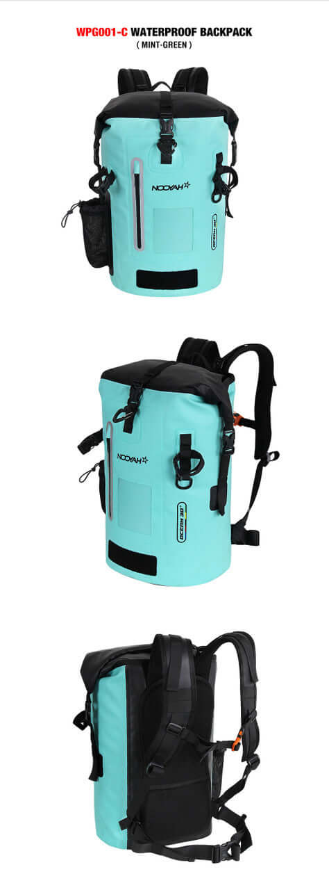 NNEDSZ NOOYAH IPX8 Waterproof Bike Cycle Outdoor Sports Backpack Double-Layer Waterproof Bag  MINT GREEN-3