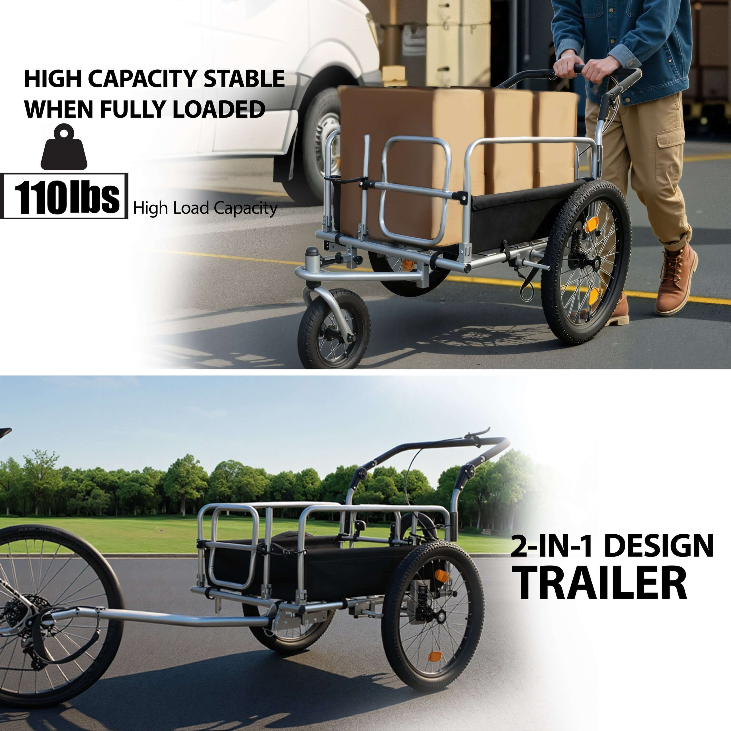 Heavy Duty Bike Cargo Trailer