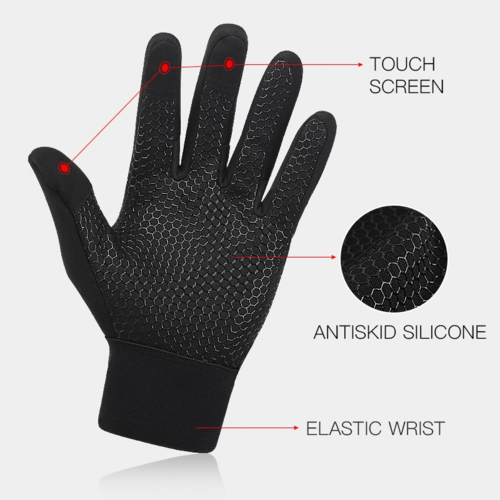 Winter Thermal Touch Screen Bicycle Gloves With Wrist Support