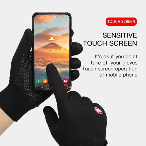 Winter Thermal Touch Screen Bicycle Gloves With Wrist Support
