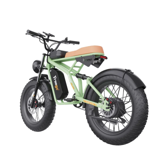 Freego 7 Speed Shimano Off Road Electric Bike with a unique design and robust tires.