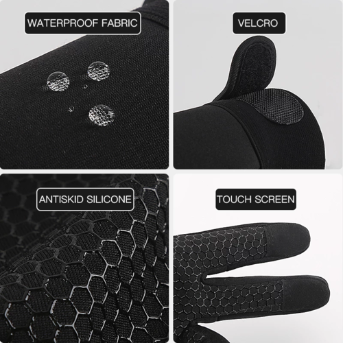 Winter Thermal Touch Screen Bicycle Gloves With Wrist Support