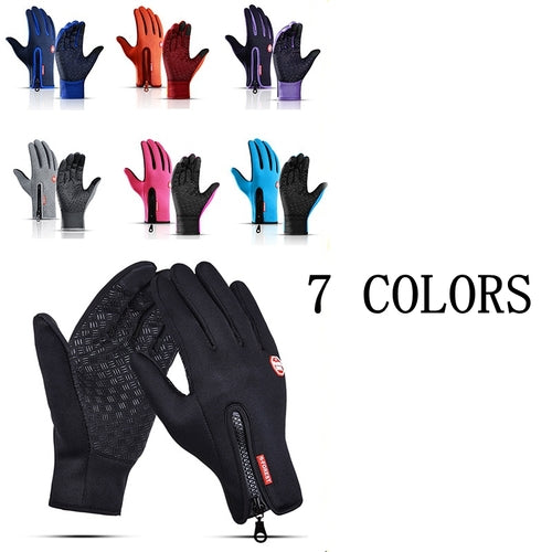 Winter Thermal Touch Screen Bicycle Gloves With Wrist Support