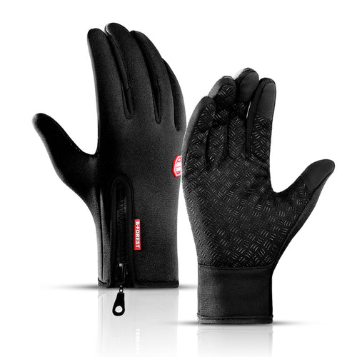 Winter Thermal Touch Screen Bicycle Gloves With Wrist Support