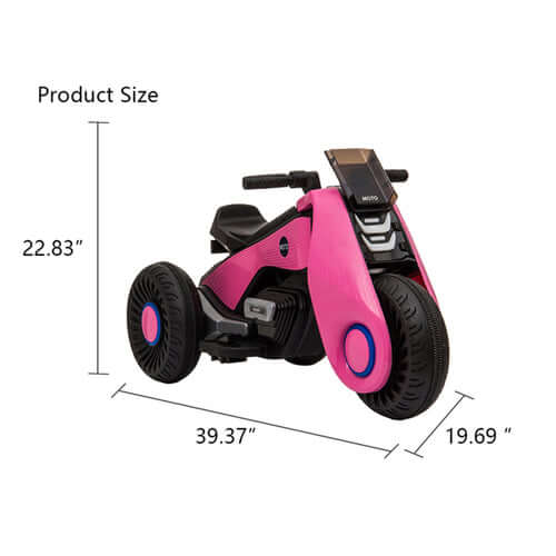 Children's 3 Wheel Double Drive Electric Motorcycle