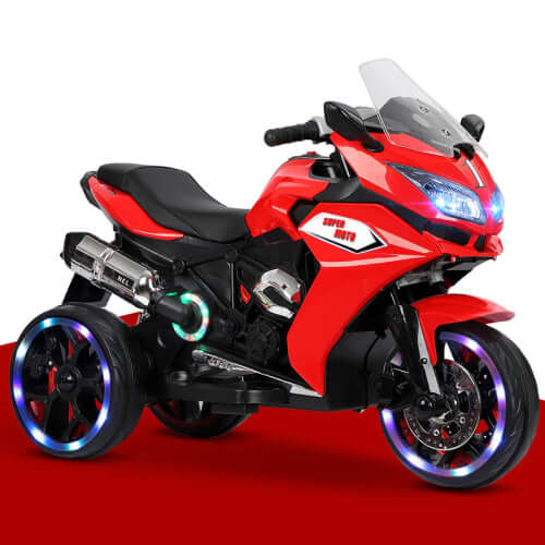12V Kids Electric Motorcycle ,ride On Motorcycle,Three Lighting Wheels Kids Electric Toys Boys Girls Motorcycle, Children Battery Motor Bikes Rechargeable 3 Wheels Ride On Electric Motorcycle